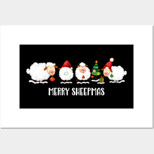 Christmas Sheep Matching Outfit Family Posters and Art